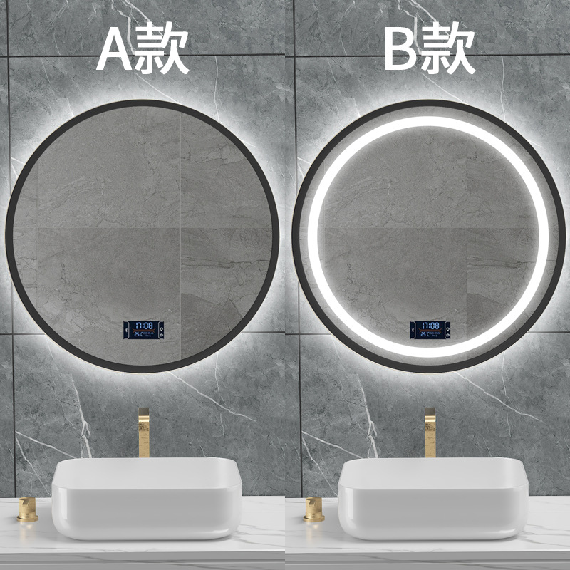 Espejo de baño de aleación de aluminio colgado en la pared espejo de baño inteligente espejo de baño de hotel espejo de maquillaje LED espejo inteligente HD