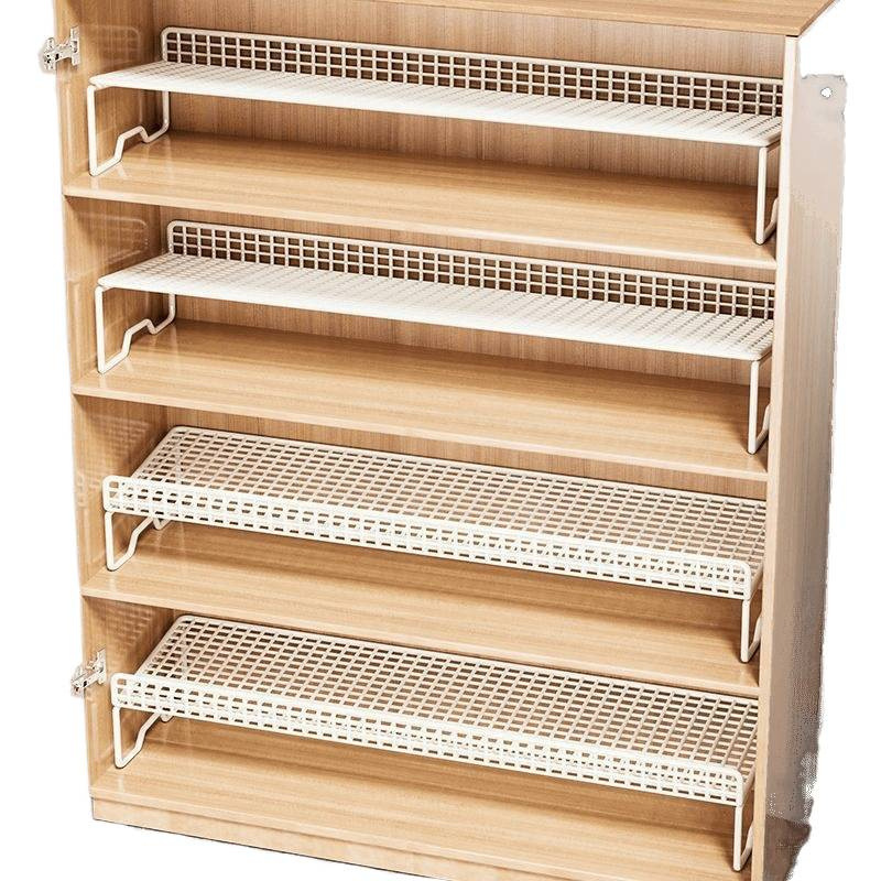 Estante de zapatos para ahorrar espacio para almacenar artefactos de zapatos caja de almacenamiento simple para almacenar estante de almacenamiento de cajas de zapatos con partición en capas dentro del gabinete de zapatos