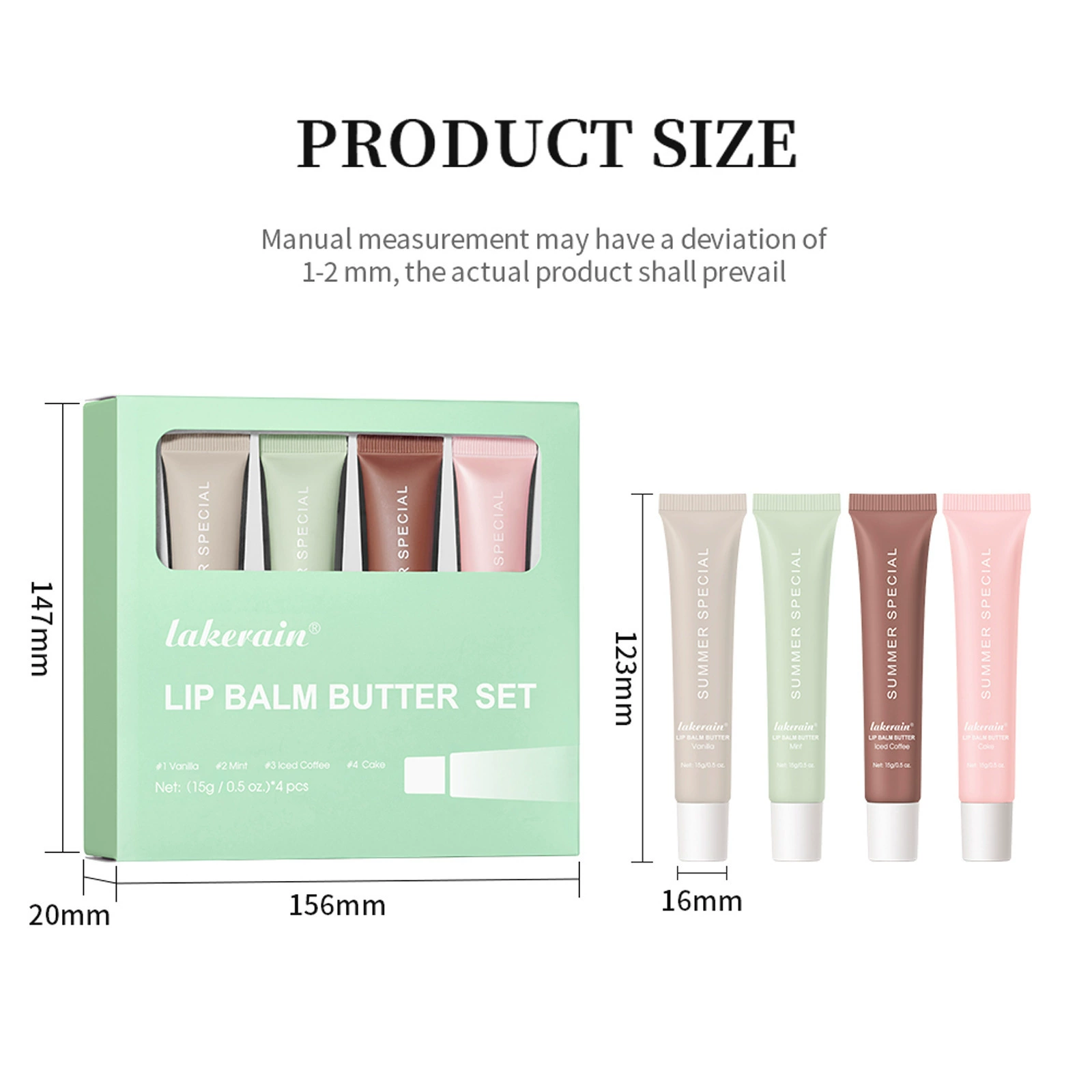 Lakerain Oil, lip balm, set, new version