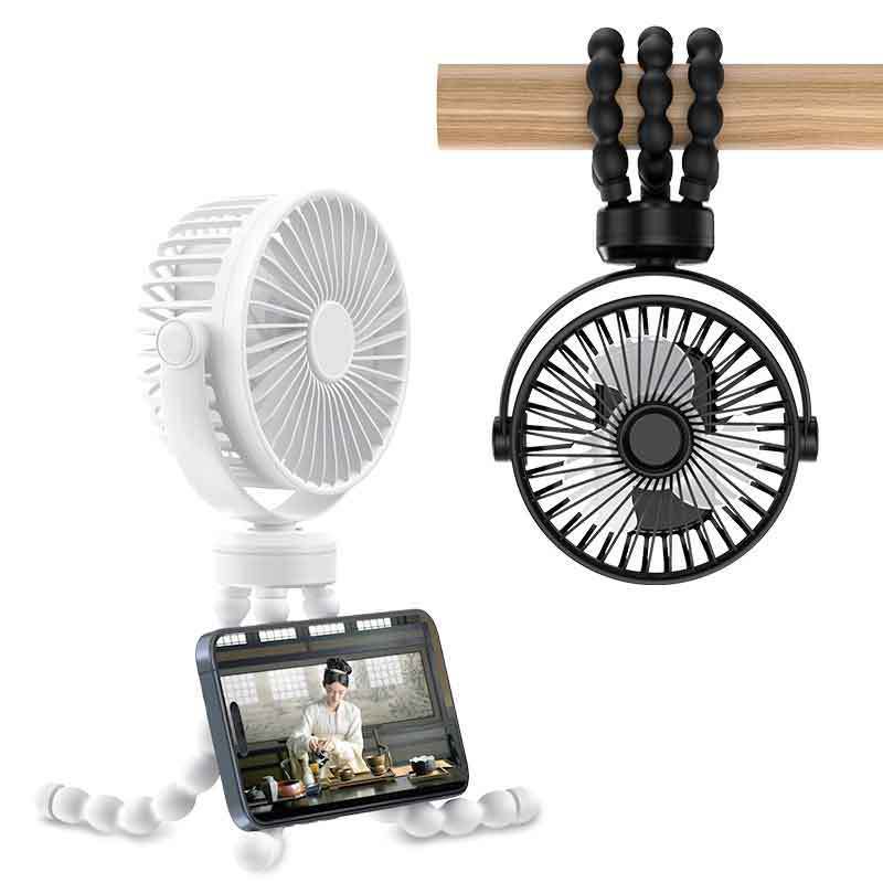 Transfronterizo de bajo costo nuevo ventilador de pulpo de 6 pulgadas cochecito de mano dormitorio de estudiantes mudo USB pequeño ventilador de escritorio