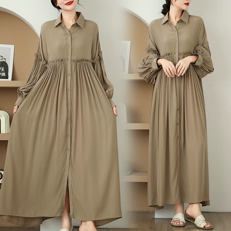 Новое свободное тонкое платье большого размера