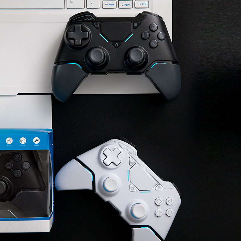 T1B コントローラー PS4 プロゲームコントローラー PC タブレットスチームダブル iOS 携帯電話ワイヤレス Bluetooth 振動|undefined