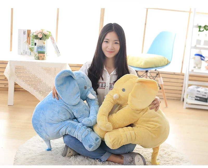 Soft Stuffed Elephant Plush Toy For Babies Sleeping Comfort Pillow_voghion.com