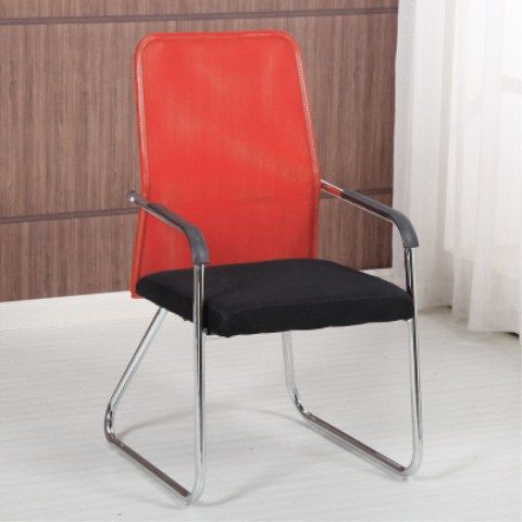 Silla de acero red de espalda roja asiento negro