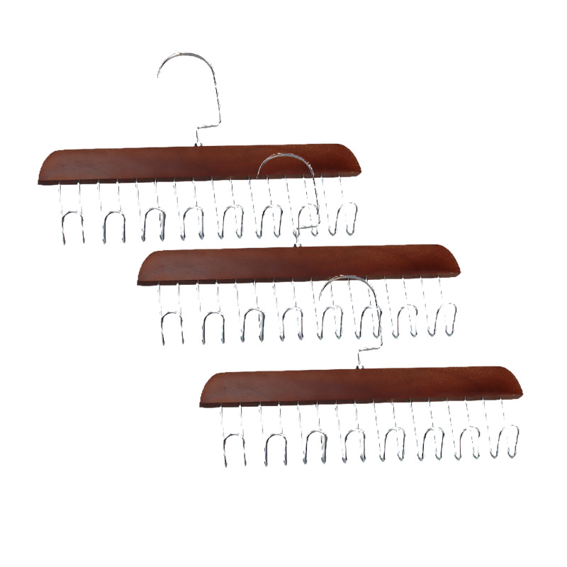 [3개입] 레트로 컬러의 원목 8후크 행거