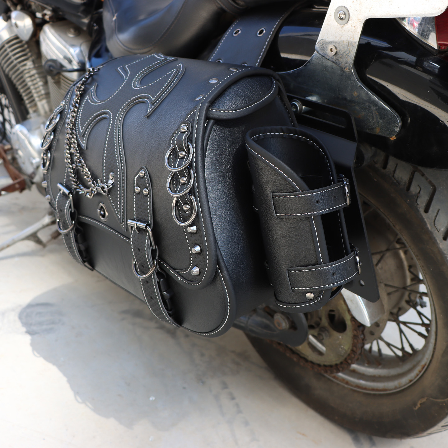 Hot-Selling Foreign Trade European and American Punk Style Motorcycle Bag Harley Motorcycle Outdoor Riding Side Bag Modification Equipment