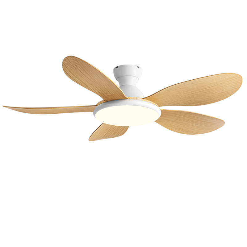 Lámpara de madera de imitación mesa de comedor nórdica sala de estar moderna minimalista sala de estar lámpara de dormitorio principal ventilador de techo lámpara