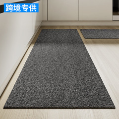 跨境簡約純色廚房地墊吸水吸油地毯家用長條墊子耐髒易打理腳墊