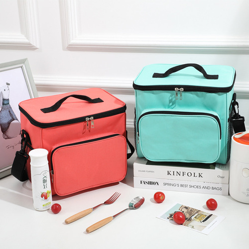 Manufacturer's portable fresh-keeping insulation bag, Oxford cloth portable shoulder lunch bag, lunch box bag, outdoor picnic bag, ice bag