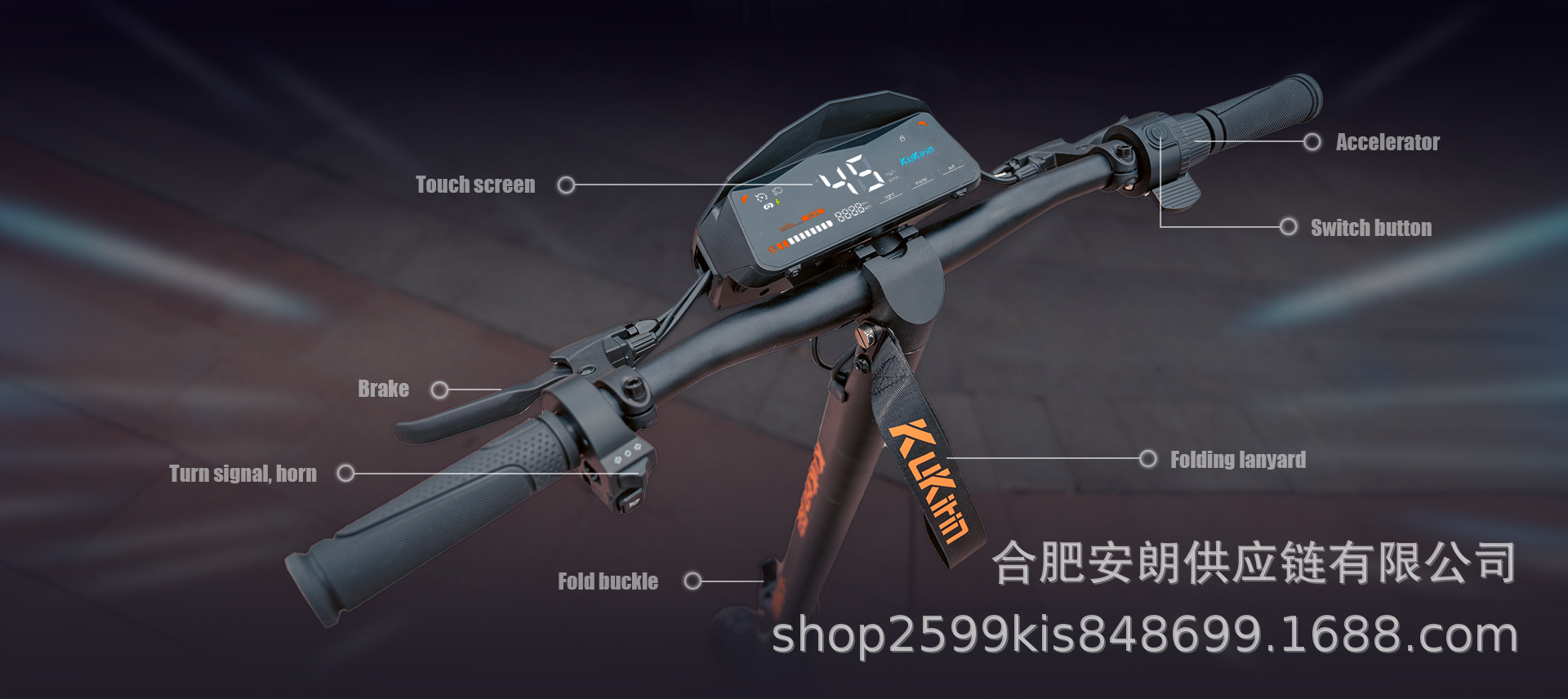 Kukirin Cool Kirin Electric Scooter G2 Adult Foldable Portable Commuter Scooter High-Power Off-Road Electric Vehicle