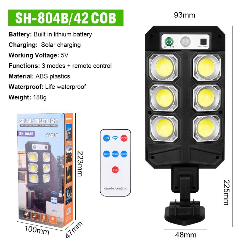 Nueva lámpara de pared solar inducción humana lámpara de camino correa de control remoto antiagua jardín exterior LED iluminación de patio