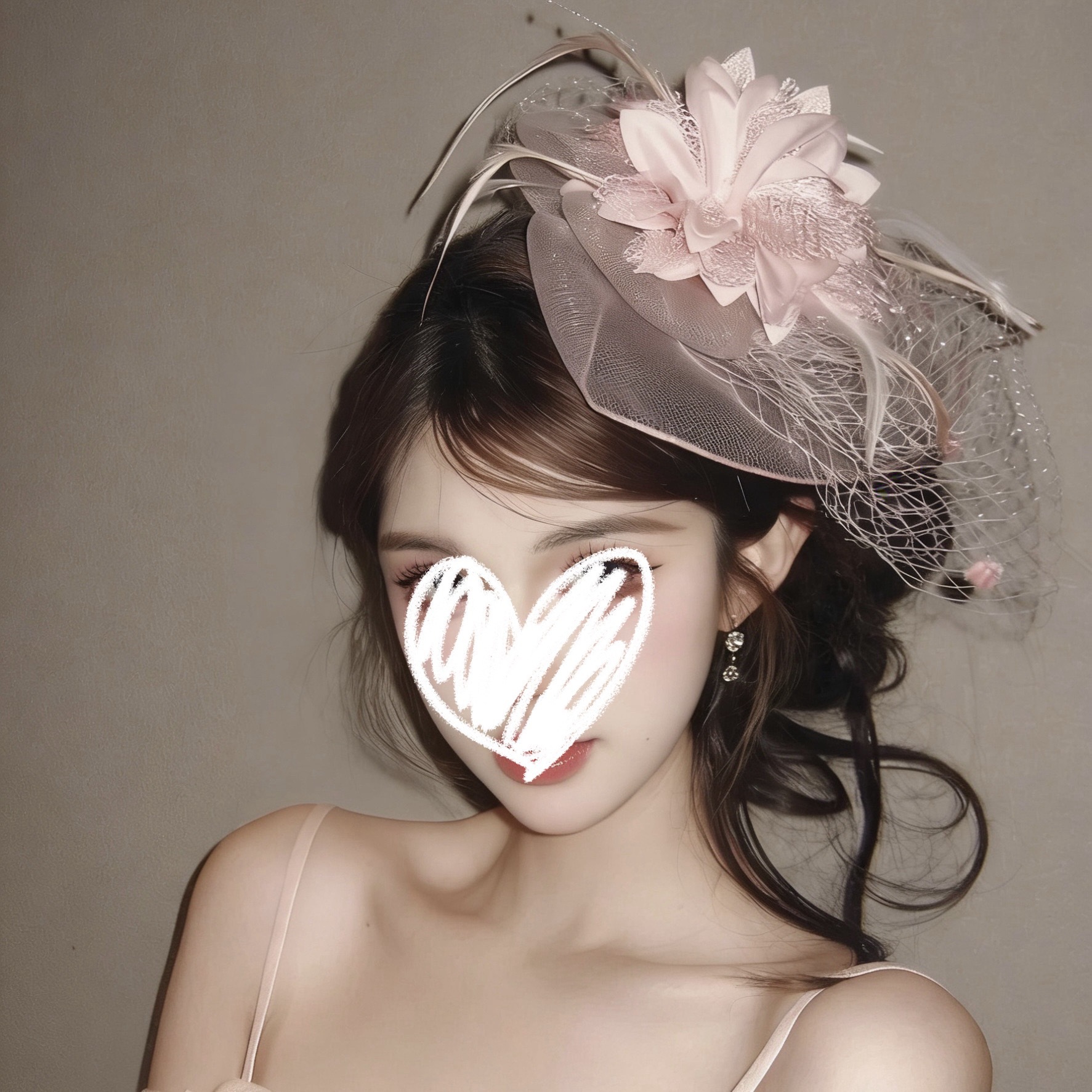 Retro fuchsia lace elegant hair accessory for bride