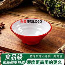 密胺圆形拉面碗面馆专用仿瓷螺纹碗麻辣烫米线螺蛳粉碗加厚防摔碗