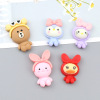 Cartoon hairgrip with bow, headband, cream glue, footwear buckle, resin with accessories, kitten