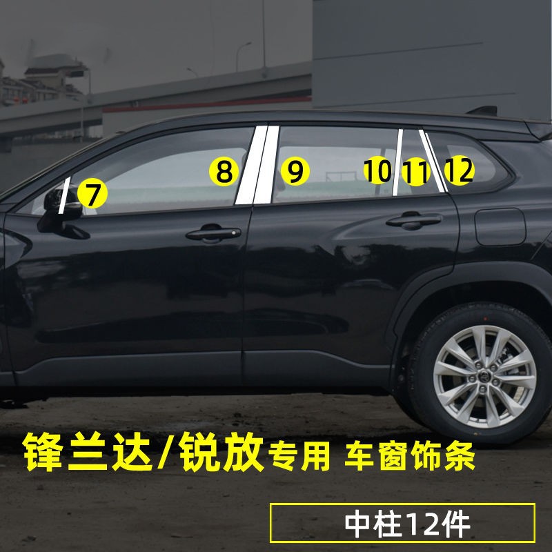 Suitable for Toyota Fenglanda Window Trim Strips Corolla Ruifang Modified Door and Window Edge Strips Stainless Steel Decorative Bright Strips