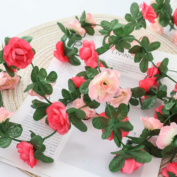 Simulation Rose Vine Wall -mounted Silk Flower 45 heads decorate…