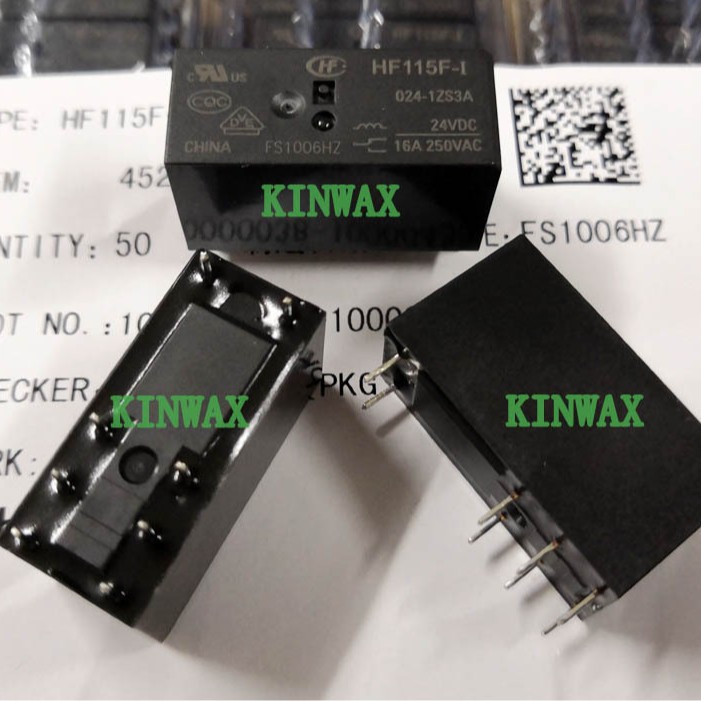 HF115F-TH/018-1H3  继电器6脚一组常开16A