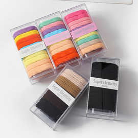 高马尾发圈2025新款无缝皮筋女扎头高弹力耐 用发绳皮套马尾发饰