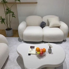 北欧科技布艺沙发小户型双人客厅卧室现代简约服装店豆腐块沙发