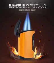 百誠 天雷1# 雙直沖大火力 帶雪茄工具刀氣體打火機 禮品盒裝