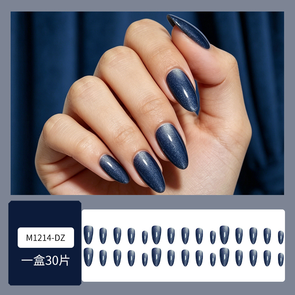 Puntas de uñas postizas de estilo europeo y americano, piezas de uñas desmontables de longitud media, uñas usables, puntas de uñas puras y elegantes.