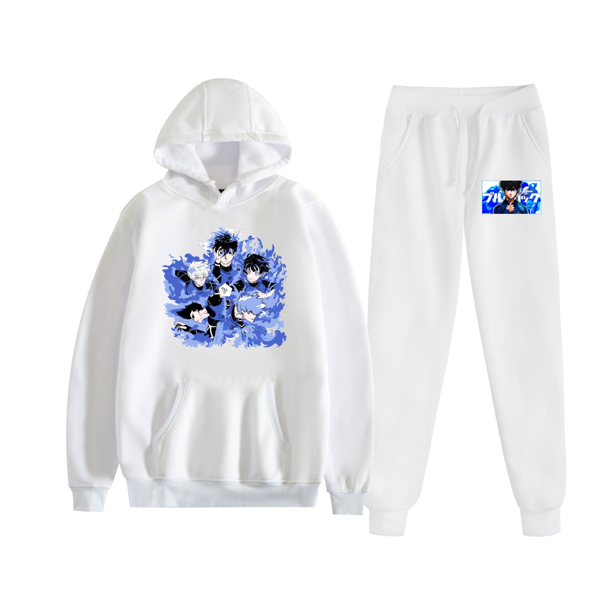 Europa y América Otoño Invierno BLUE LOCK Blue Prison Hombres y mujeres Deportes de ocio más suéter con capucha de terciopelo al por mayor