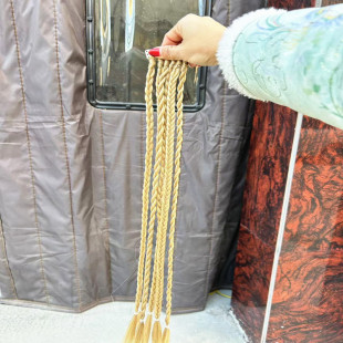 Wig Braids Children Spice Girls Boxing Braids Three-strand Braids Faux Hair Fashionable Fish Bone Braids Wigs Drop Clip Ponytail Braids