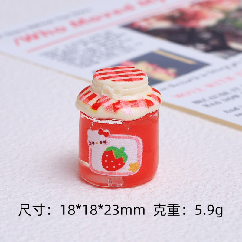 立体卡通夜光小猫果酱瓶手工diy自制饰品配件奶油胶树脂小配件|undefined