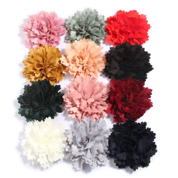 Hot Sale Large Silk Maple Leaf Teeth Handmade Flower DIY Hair Accessories Flower Slippers Hat Ornament Accessories Flower