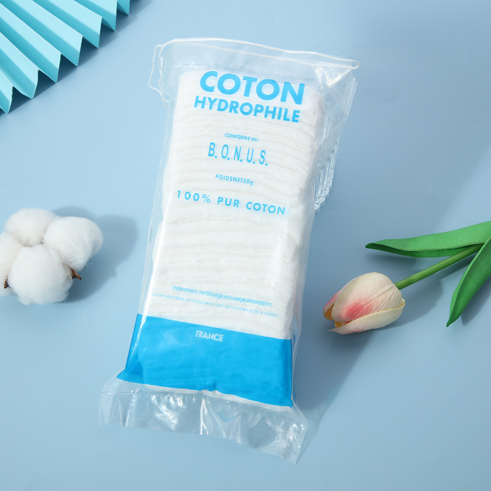 Transfronterizo bolsa plegable algodón cosmético bordado de viaje algodón cosmético húmedo limpio y grueso algodón cosmético de eliminación de pelo