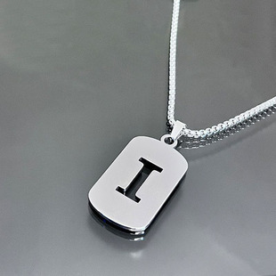 Personalized Electroplated Double-Layer Nameplate Necklace European and American Popular Stainless Steel Custom Necklace Heart