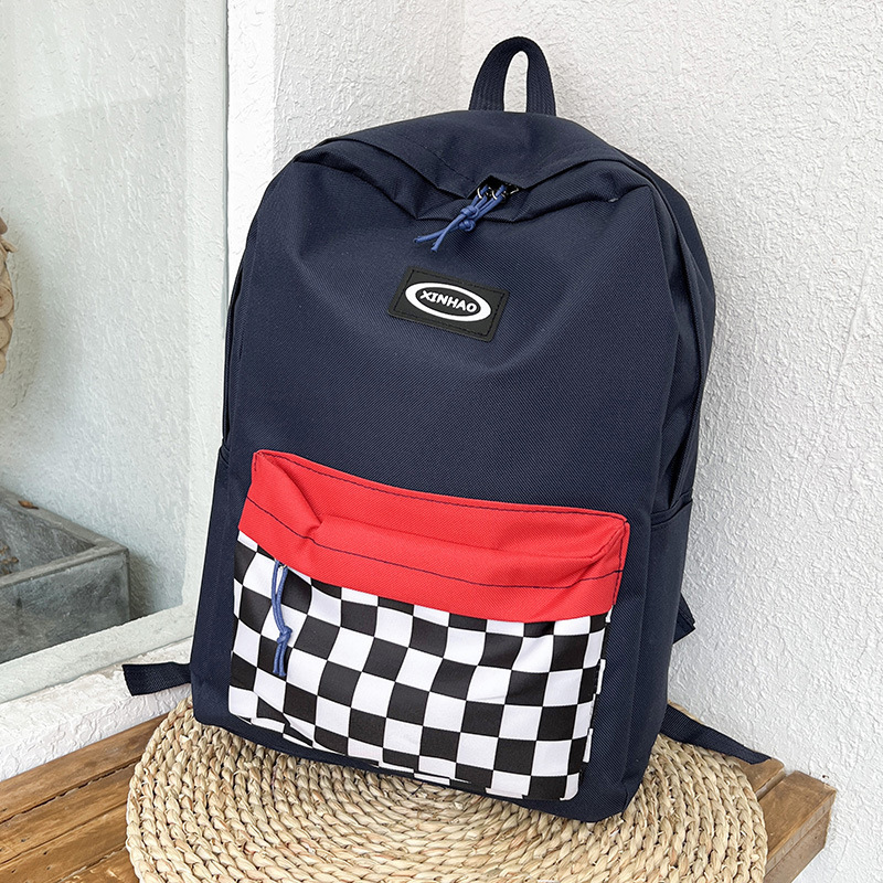 2024 nuevo clásico tablero de cuadros mochila Mori versátil estudiante clase mochila escuela secundaria