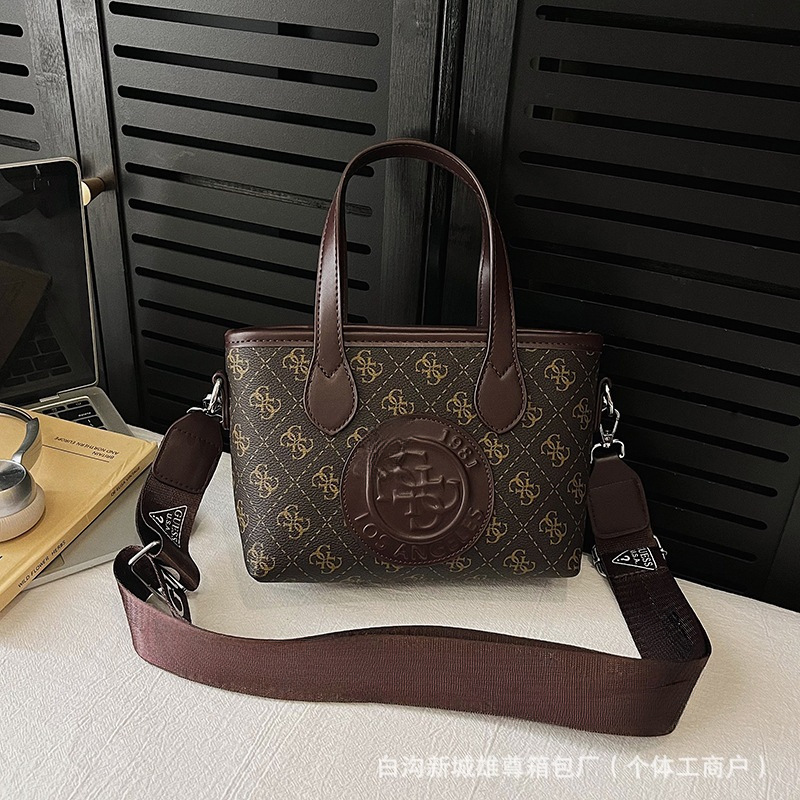 跨境欧美bags2025新款盖家女包印花撞色水桶包洋气单肩斜挎包批发|undefined