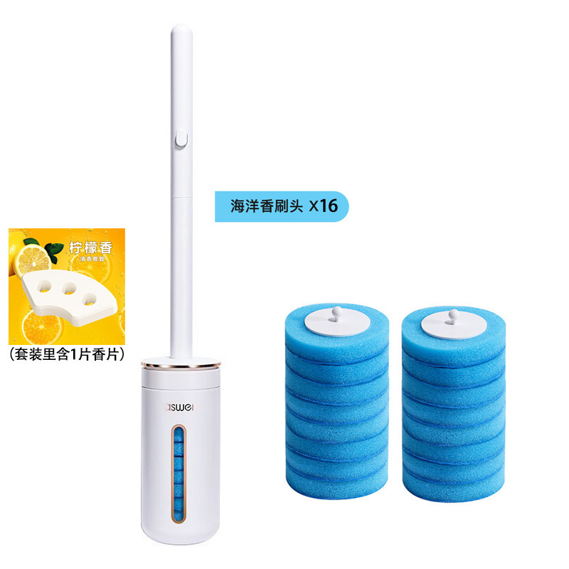 一次性马桶刷家用无死角洗厕所刷子带香薰壁挂可拋替换刷头清洁刷|undefined