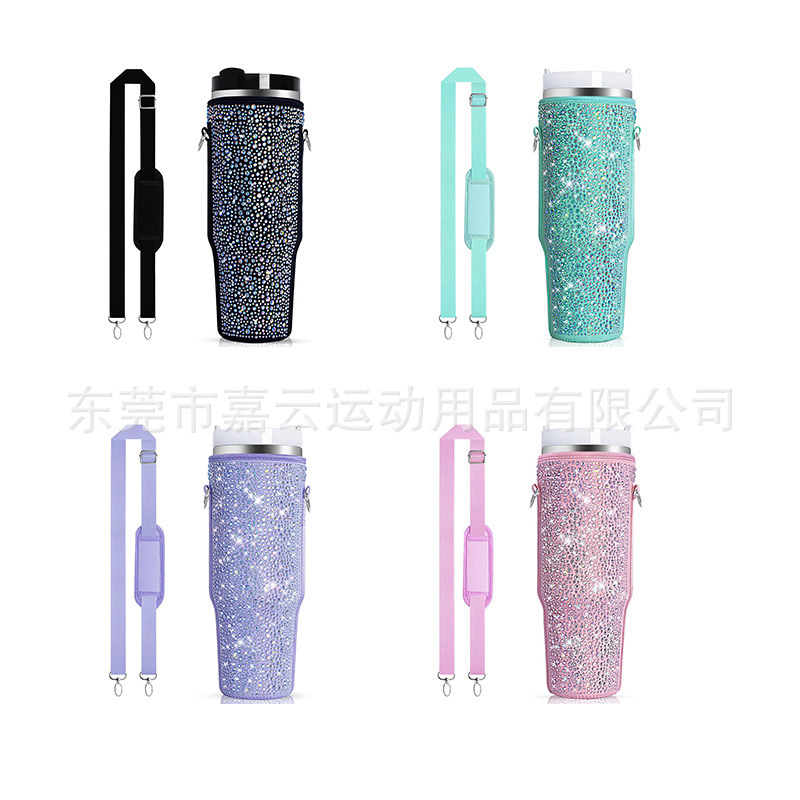 40oz Ice Cup Cover Stanley Diving Material Water Bottle Handbag Stanley Handle Car Insulated Letter Cup Cover