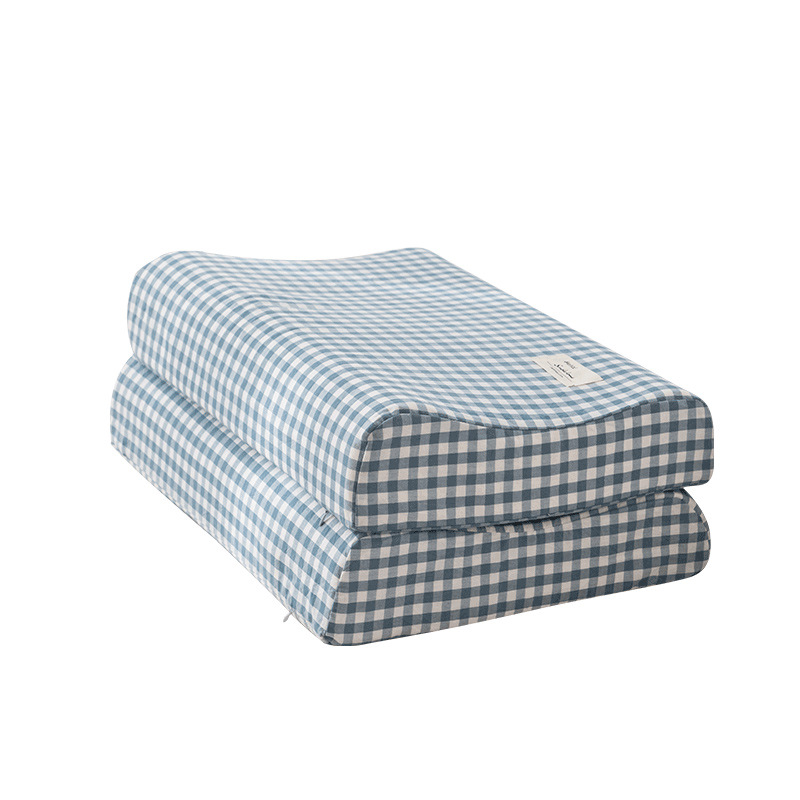5YA1全棉乳胶枕套一对装纯棉橡胶枕头套单个60x40单双人硅胶儿童5