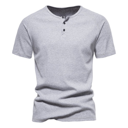 American Henry shirt short-sleeved men's tights round collar fitness casual quick-drying solid color stretch figure-fitting blouse T-shirt