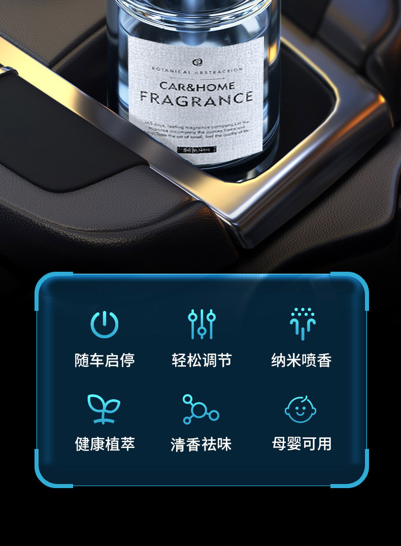 Car Accessories Fragrance Machine, Long-Lasting Light Fragrance, Portable Smart Self-Spraying Atomizer, Car Perfume, Car Aromatherapy Machine