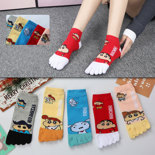 Summer women's toe socks with split toes Xinjiang cotton factory direct sales cotton socks color matching socks spring and summer thin cotton socks