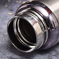 漸變色316不鏽鋼保溫杯大容量便攜旅行壺真空吊帶運動水壺星星壺