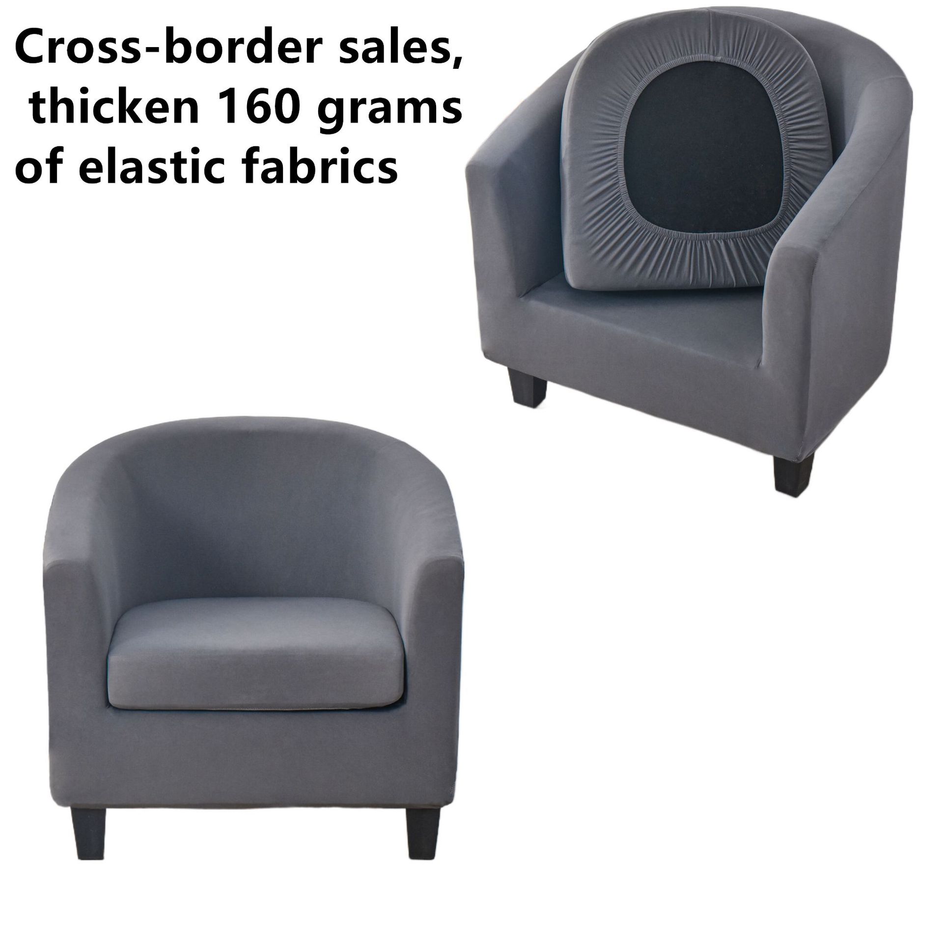 Cross-border Double-layer Semi-circular Sofa Cover Thickened Single Club Chair Cover All-inclusive American Card Seat Sofa Cover