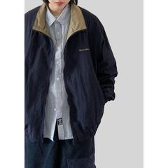 日系レトロゆるいカジュアルスーツ立襟コート男女city boyカップル突撃服ジャケット上着潮