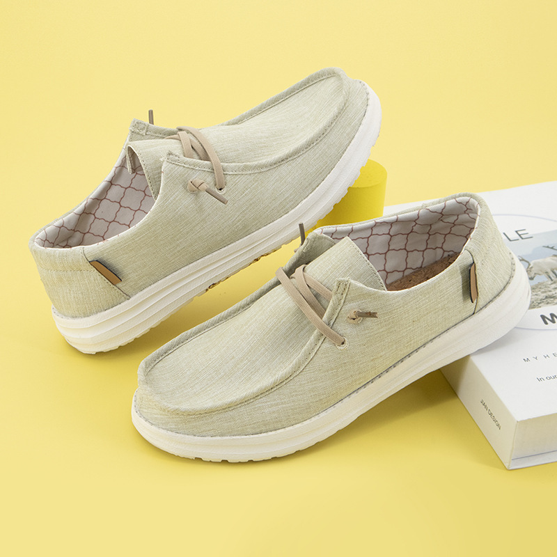 Cross-Border Dude Same Style Canvas Casual Shoes Plus Size Men's Loafers European Station Cloth Shoes Driving Shoes Wholesale in Stock Cross-Border Dude Same Style Canvas Casual Shoes Plus Size Men's Loafers European Station Cloth Shoes Driving Shoes Wholesale in Stock