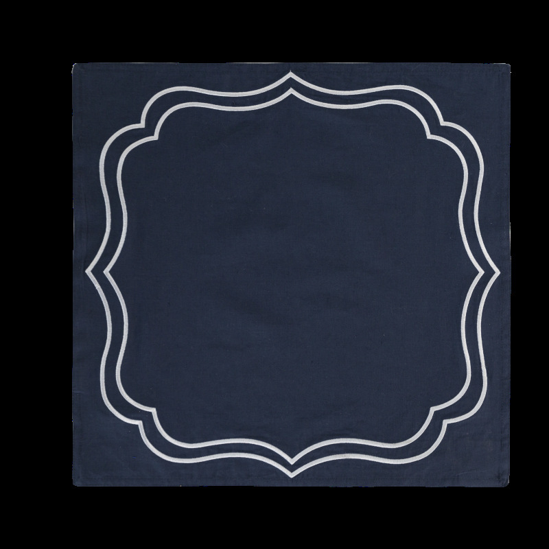 亚麻刺绣餐巾餐垫外贸隔热垫氛围感桌面布艺婚礼餐巾垫Napkins|undefined