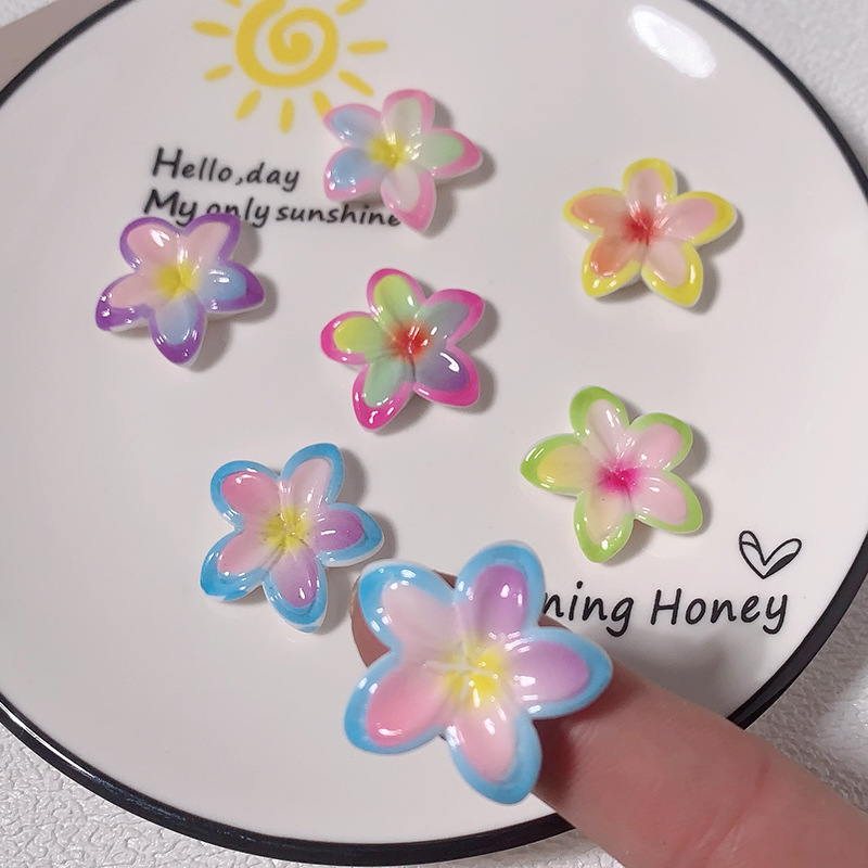 Accesorios de resina de flor brillante resina diy flor de cerezo pegamento crema parche de caso de teléfono móvil toque de cabeza material de parche de clip de pelo