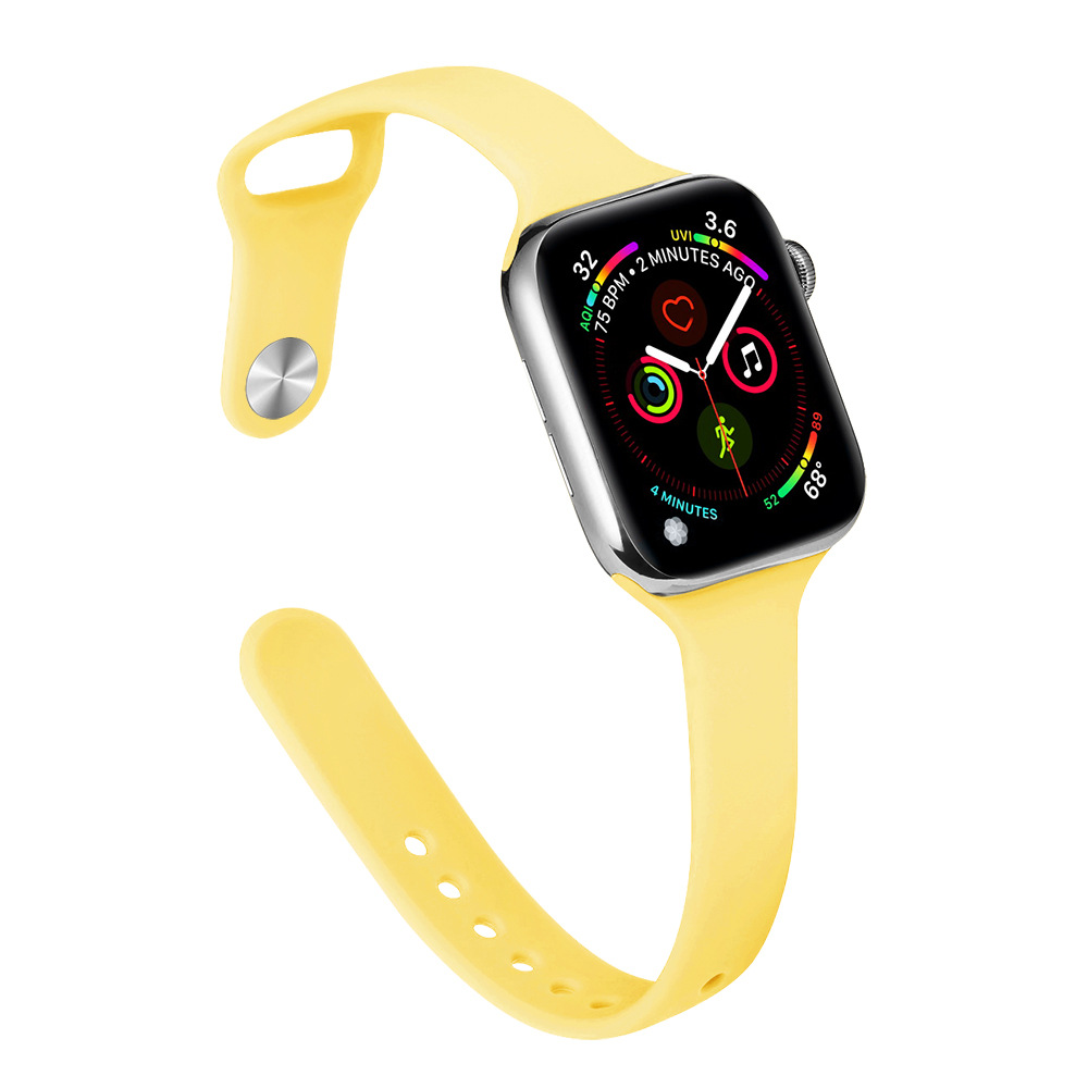 Aplicable Apple Watch correa Applewatch8SE7654 cintura pequeña correa de silicona delgada moda deportiva