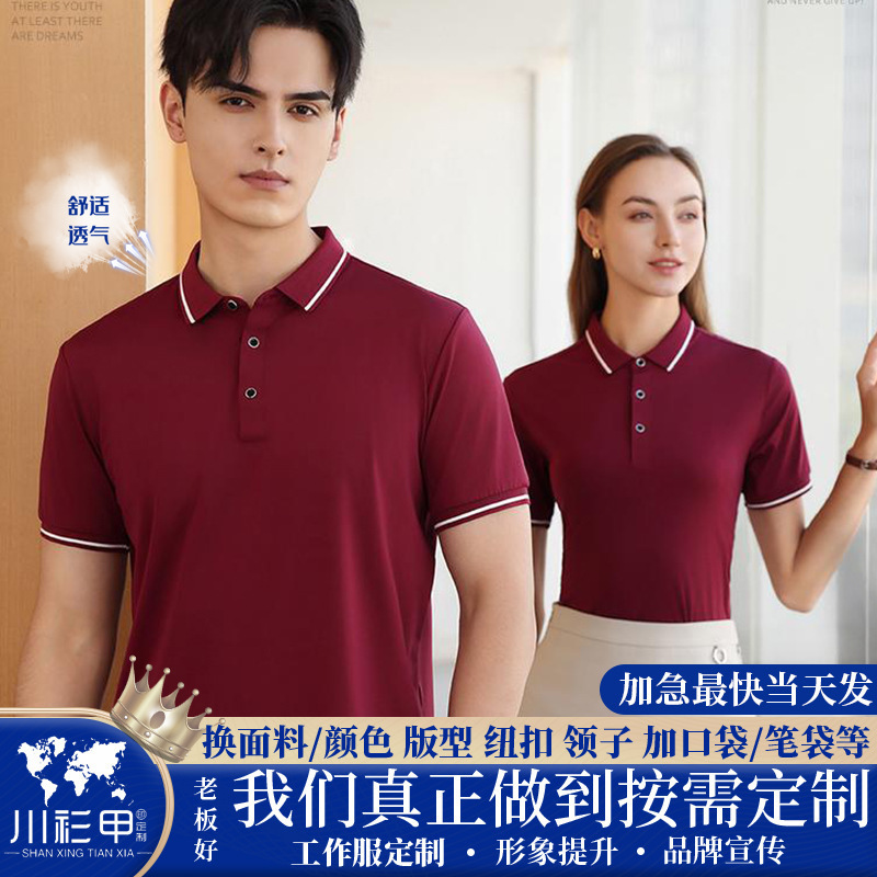 180g Audi 4S Shop Work Clothes Classy Polo Shirt Custom Short-Sleeved T-Shirt Car Beauty Car Club Club