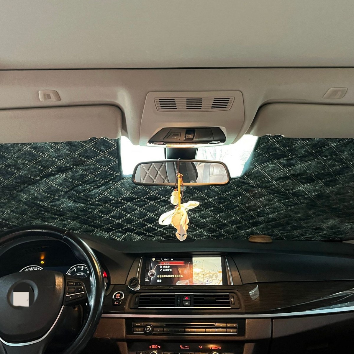 Car Window Snow Shield, Winter Windshield Snow Protection, Thickened Cotton Anti-Freeze Snow Cover, Pe Sunshade for Car Roof
