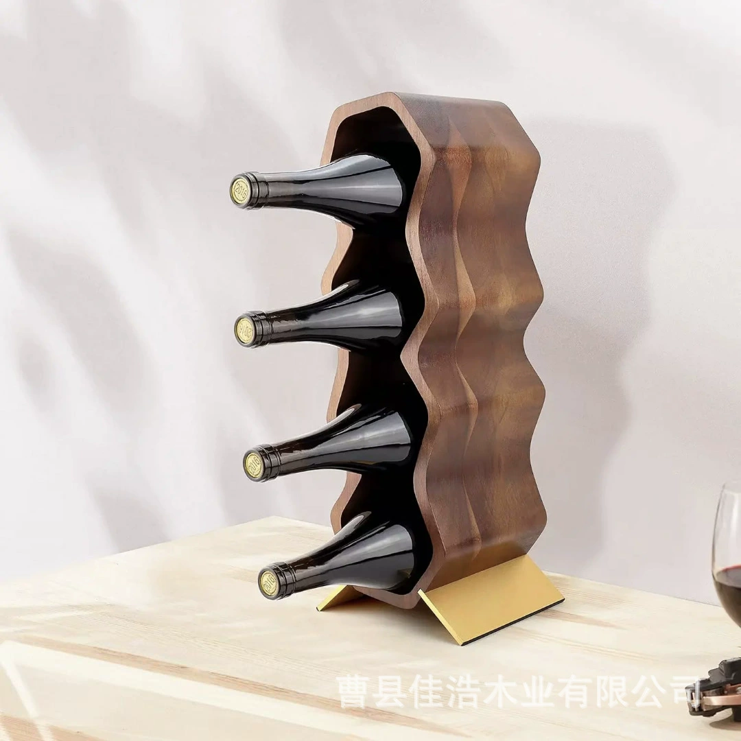 Креативная полка для хранения вина из цельного дерева, украшения, стеллаж для хранения французского вина, настольная вертикальная подставка для вина, стеллаж для дисплея