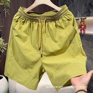 Laser Perforated Cool Men's Summer New Fashion Sports Versatile Cargo Shorts Casual Pants C069